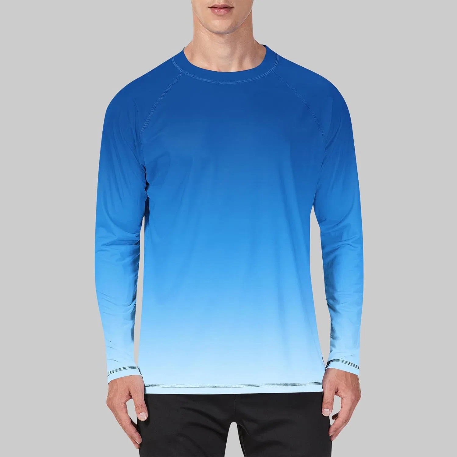 Мужская футболка с длинным рукавом градиент Regular Fit, Blue — фото 2