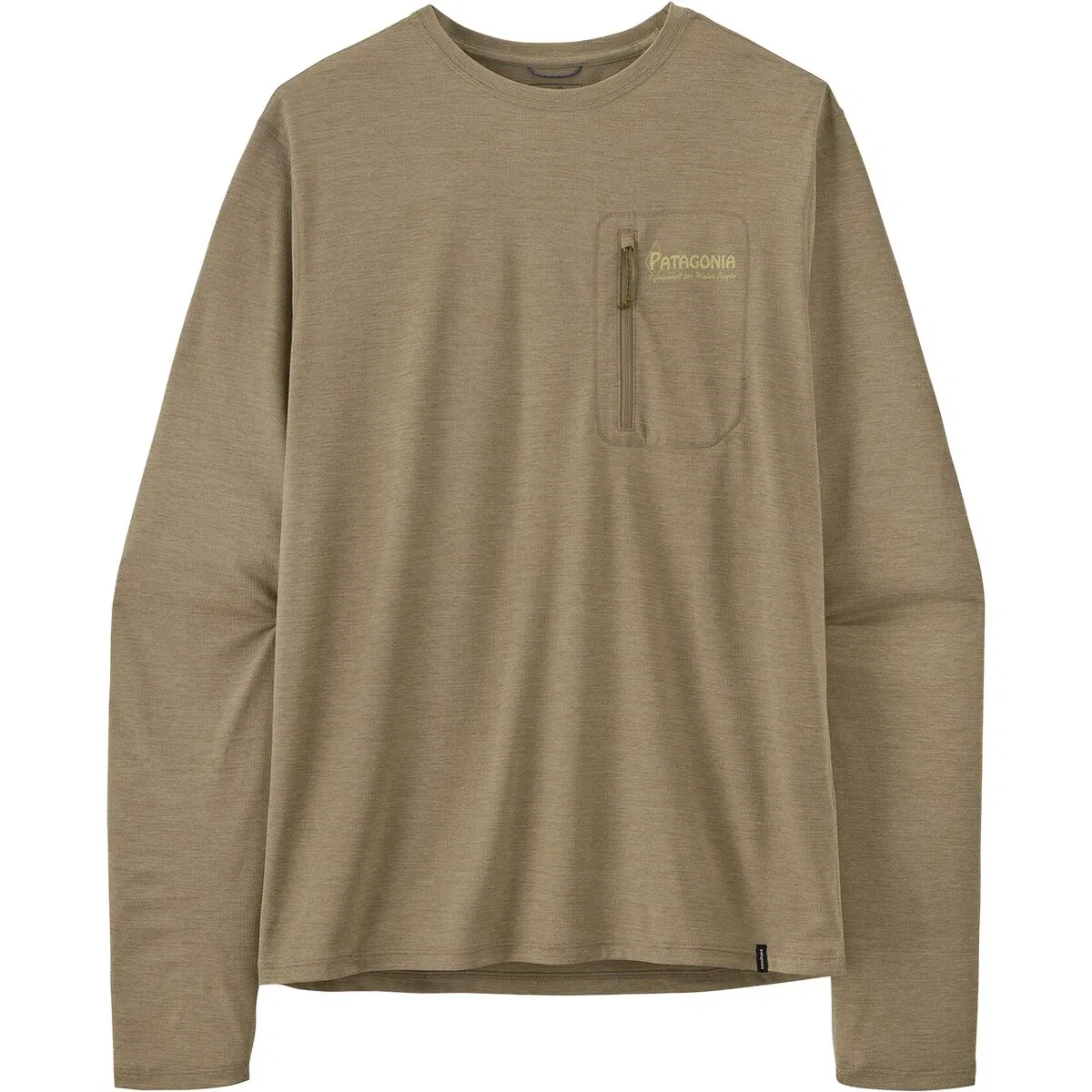 Мужская футболка с длинным рукавом Capilene Cool Water People Long-Sleeve Sun Shirt Patagonia, Seabird Grey/Light Seabird Grey X-Dye