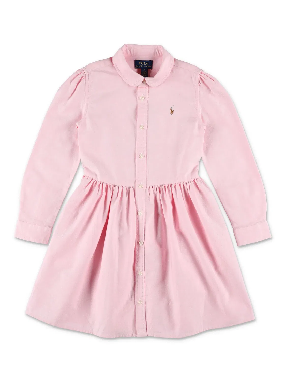 Платье-рубашка с логотипом Поло Polo Ralph Lauren, розовый