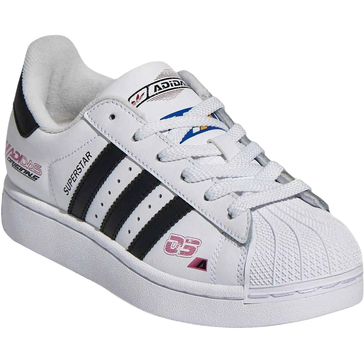 Детские кроссовки для скейтбординга Superstar 2 Adidas Originals, White/Black/Jade White — фото 4