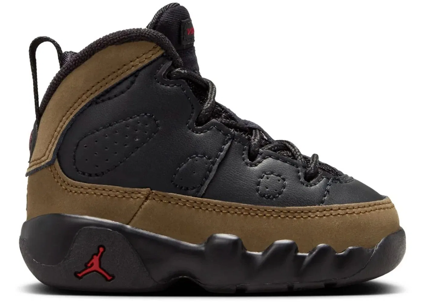 Детские кроссовки Lifestyle Jordan 9 Retro Jordan, Black/True Red/Light Olive