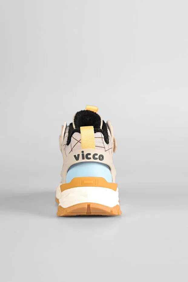 Детские ботинки для девочек на плоском ходу Vicco, Beige — фото 3