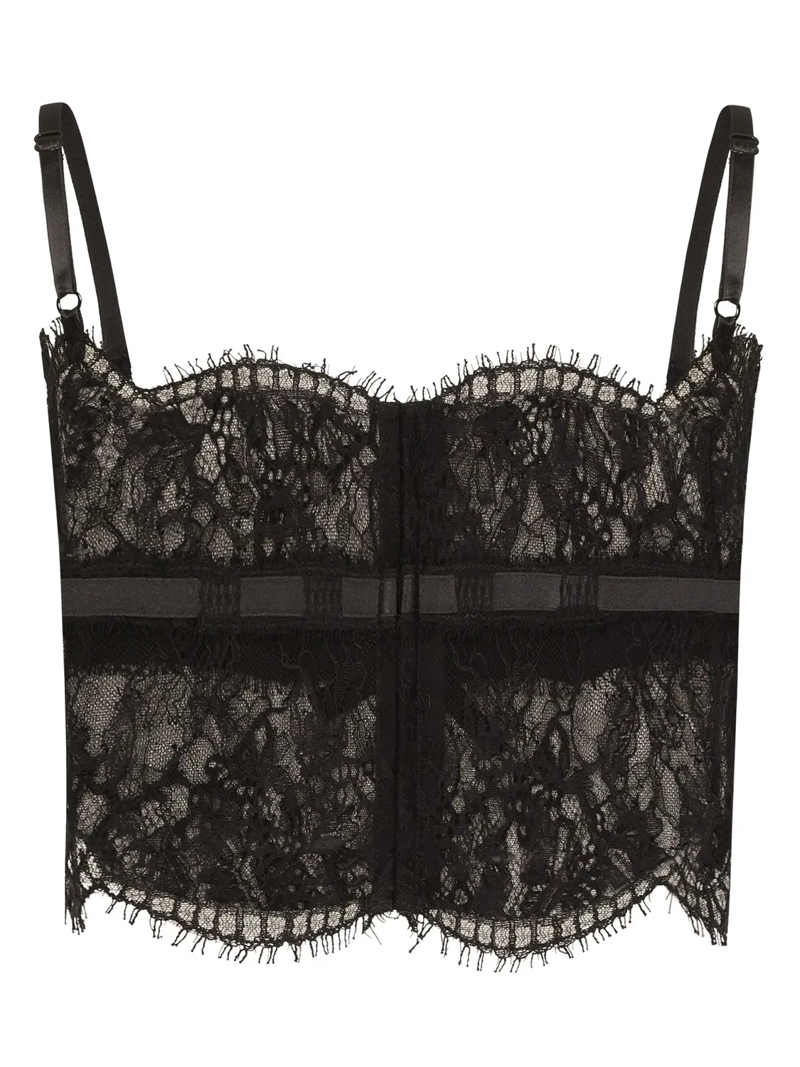 Корсет с цветочным кружевом Dolce & Gabbana, черный — фото 2