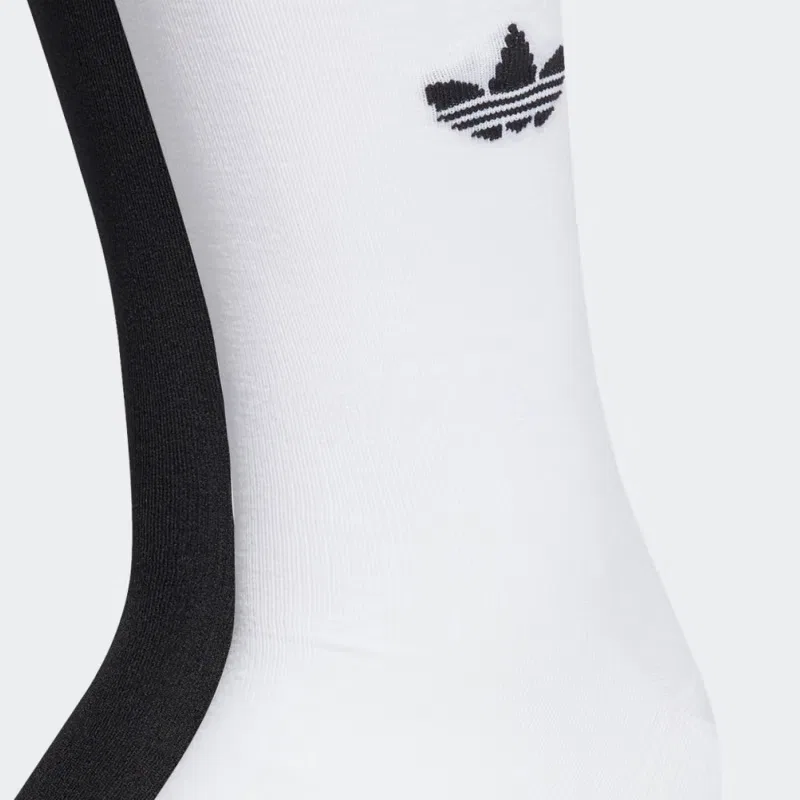Женские носки с полупрозрачным дизайном и рюшами, комплект из 2 пар, Adidas Originals, Black/White — фото 3