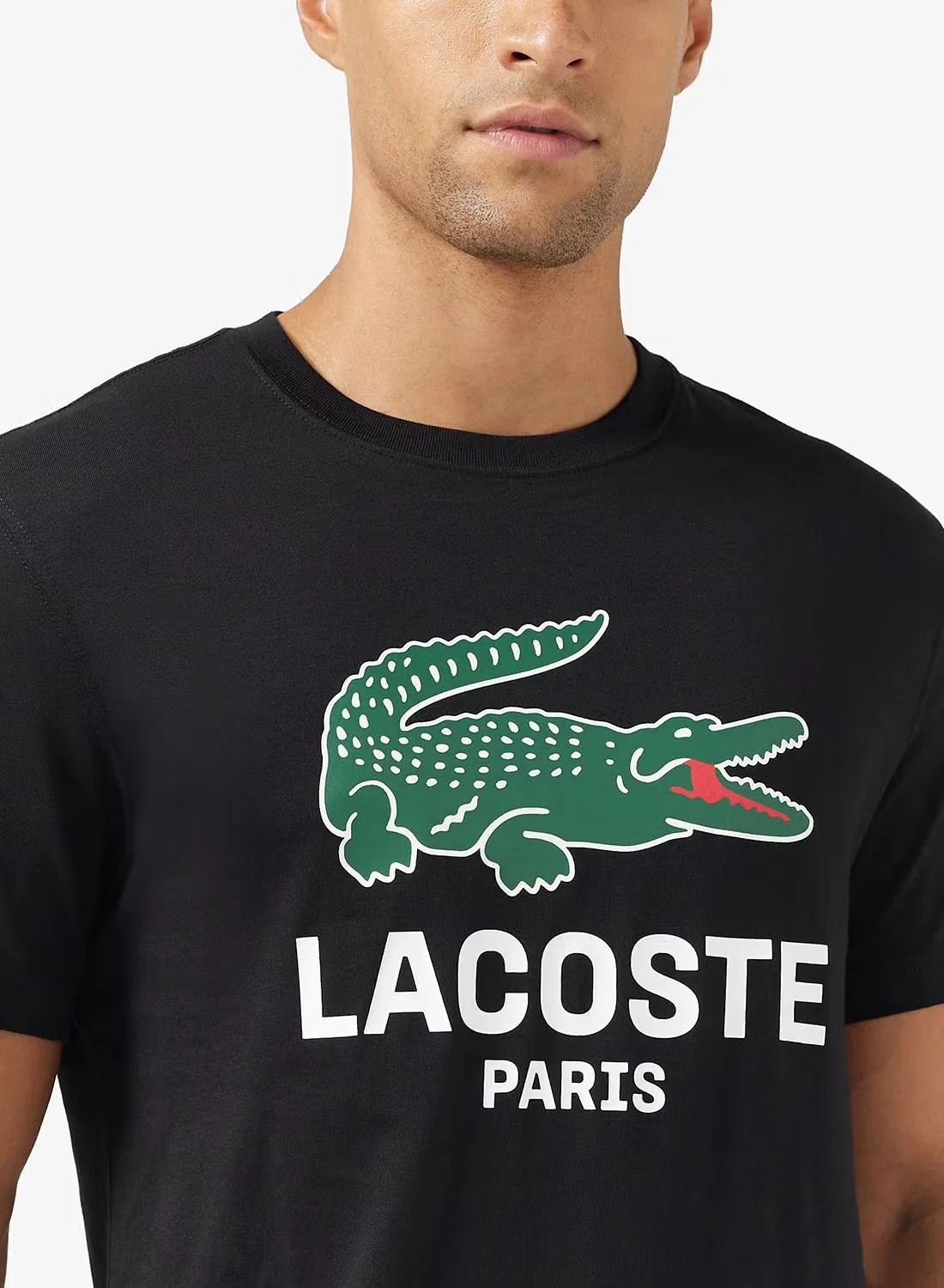 Футболка с принтом Lacoste, черный — фото 3