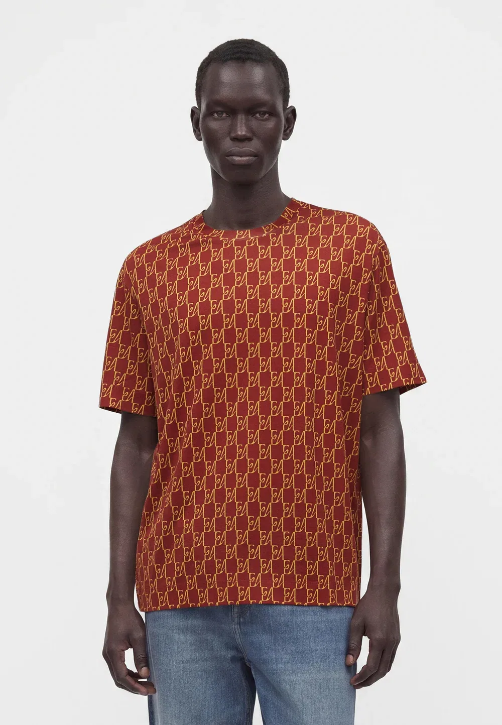 Футболка с принтом Emporio Armani, Merlot/Tannin
