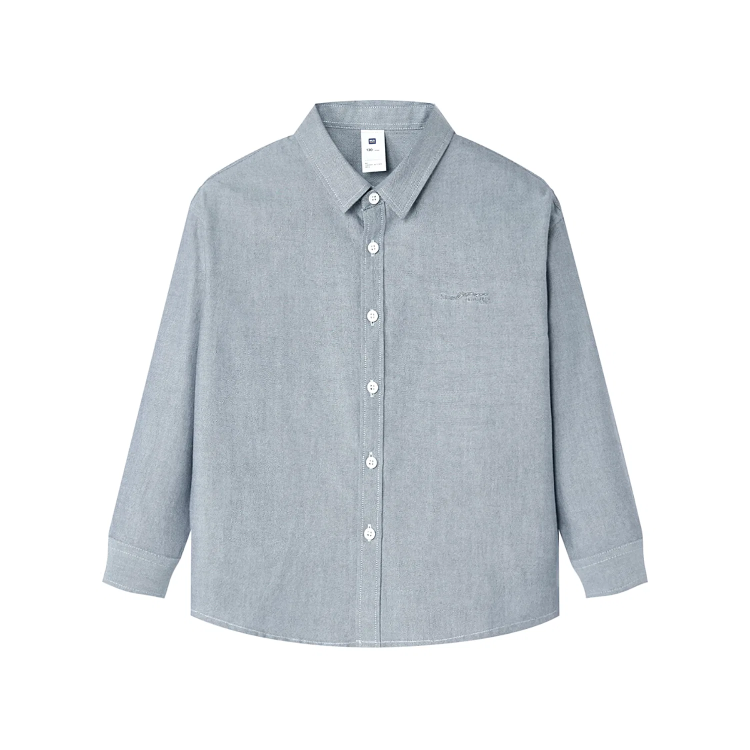 Детская рубашка для мальчиков с воротником HLA, Gray Blue 05
