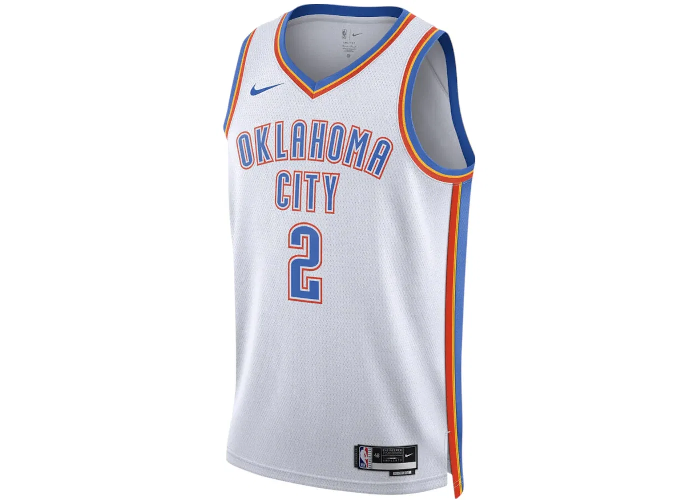 Мужская баскетбольная джерси с принтом Shai Gilgeous-Alexander Association Edition Nike, White/Blue