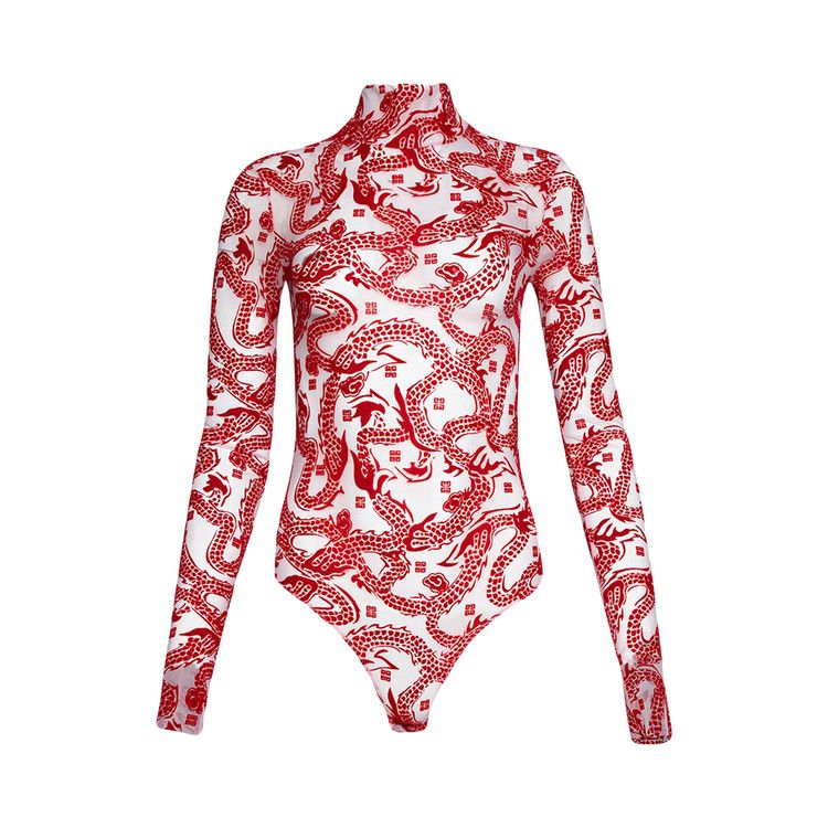

Боди Givenchy Jacquard Bodysuit, Pink/Red