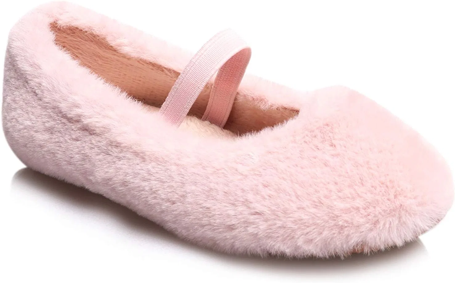 Детские балетки для девочек с мехом Mary Jane Flats JGKDTX, Pink
