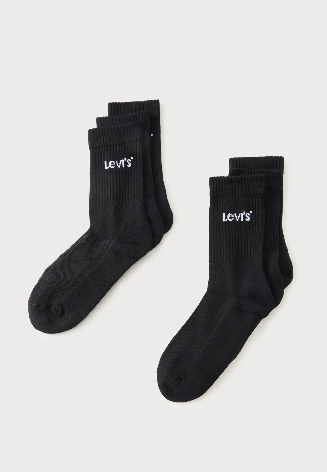 Носки Uni стандартного кроя с оранжевой этикеткой, унисекс, 6 пар - Levi'S, Black