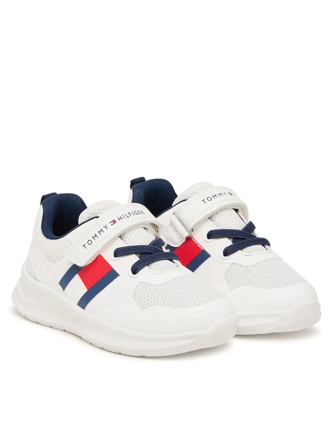 Кроссовки для мальчика Flag Low Cut Lace-Up/Velcro Tommy Hilfiger, белый — фото 2