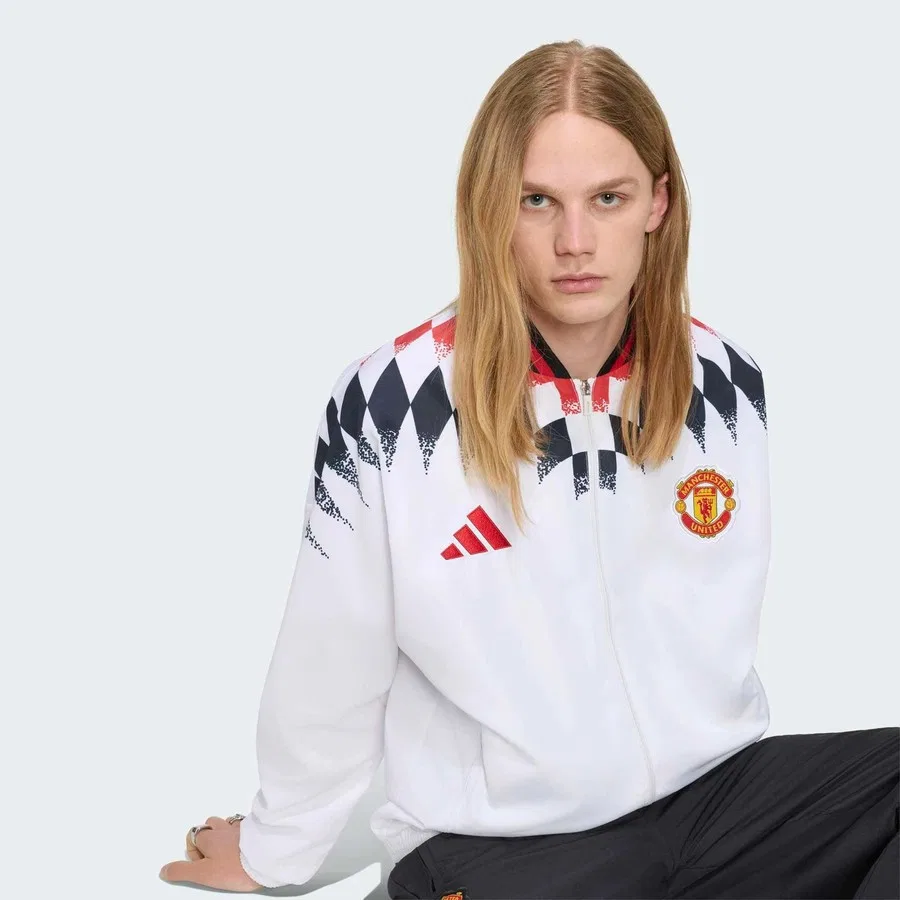 Мужская куртка с длинным рукавом Manchester United Stadium adidas, Белый — фото 4