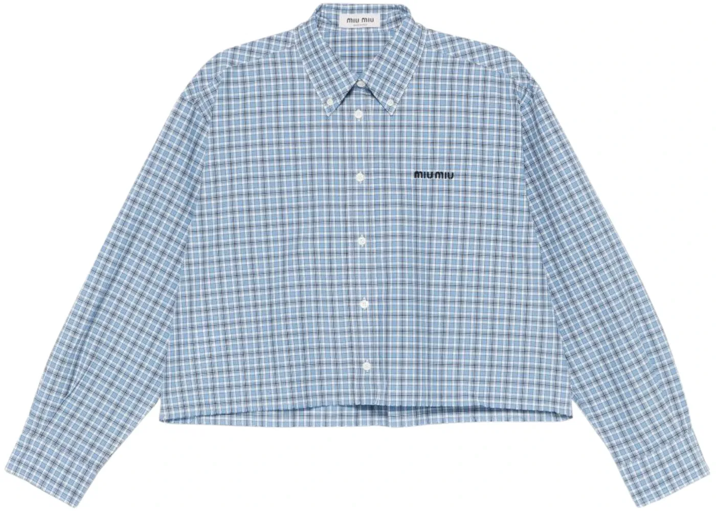 Женская рубашка с принтом Shirt Miu Miu, Celeste/Blue