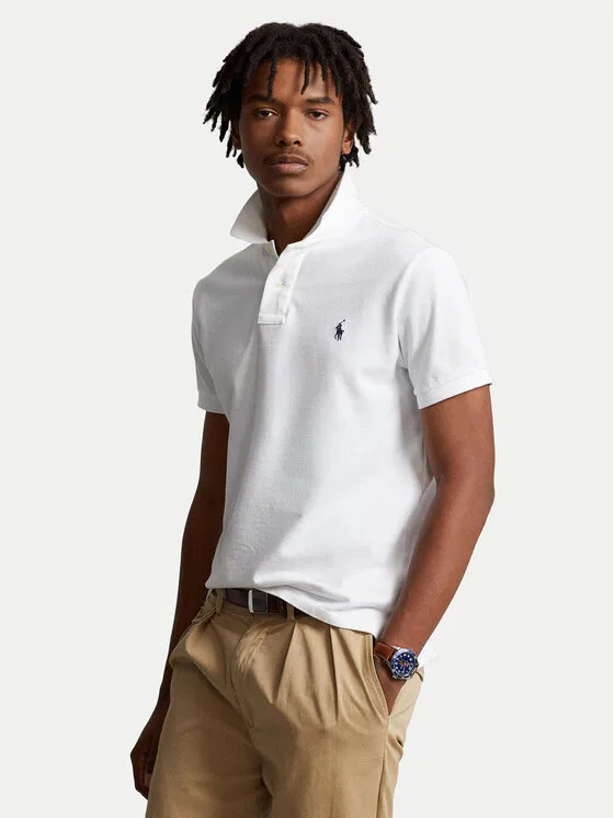 Поло custom slim fit Core Replen Polo Ralph Lauren, белый