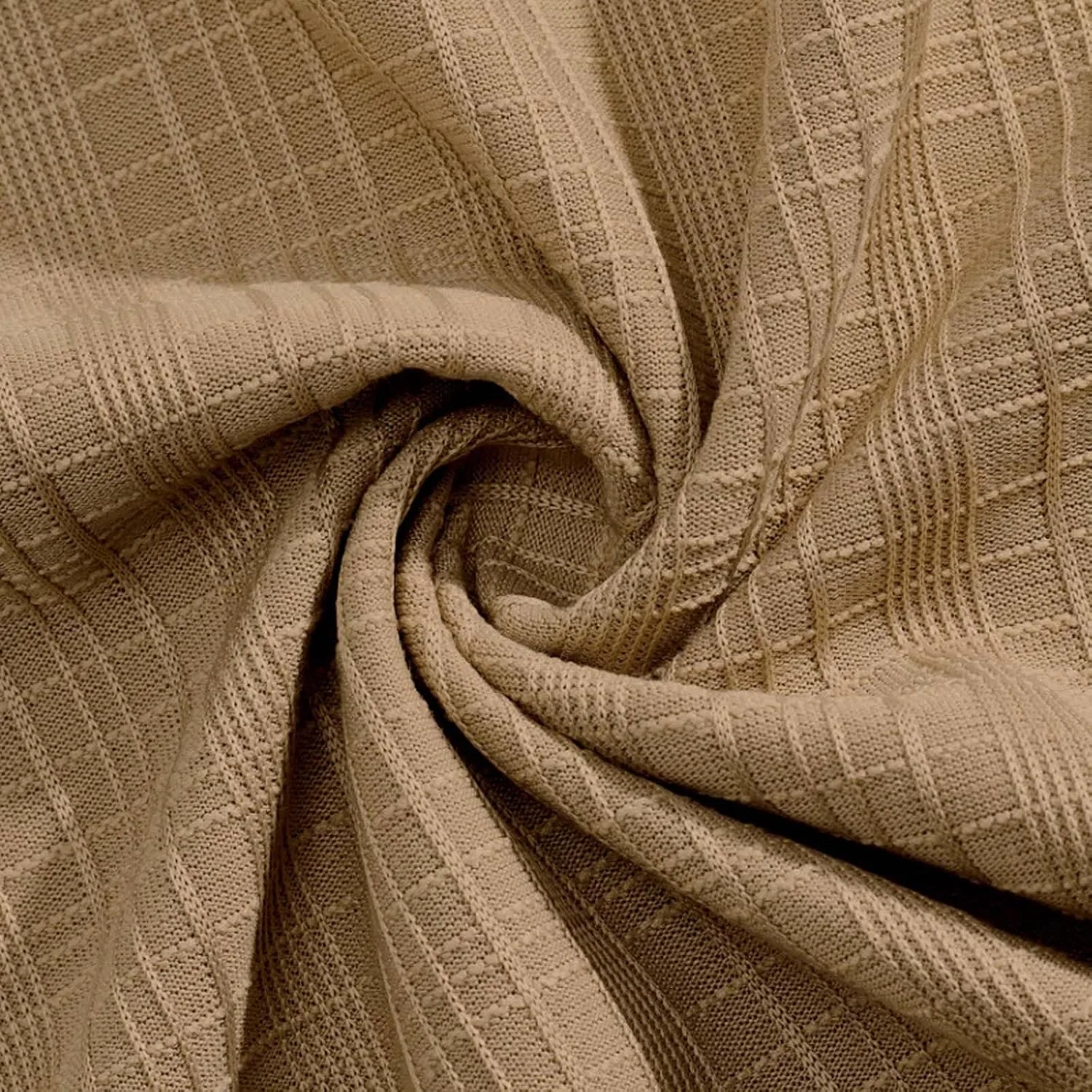 Мужская футболка с V-вырезом и четверть-застежкой Ribbed Knit, Khaki — фото 4