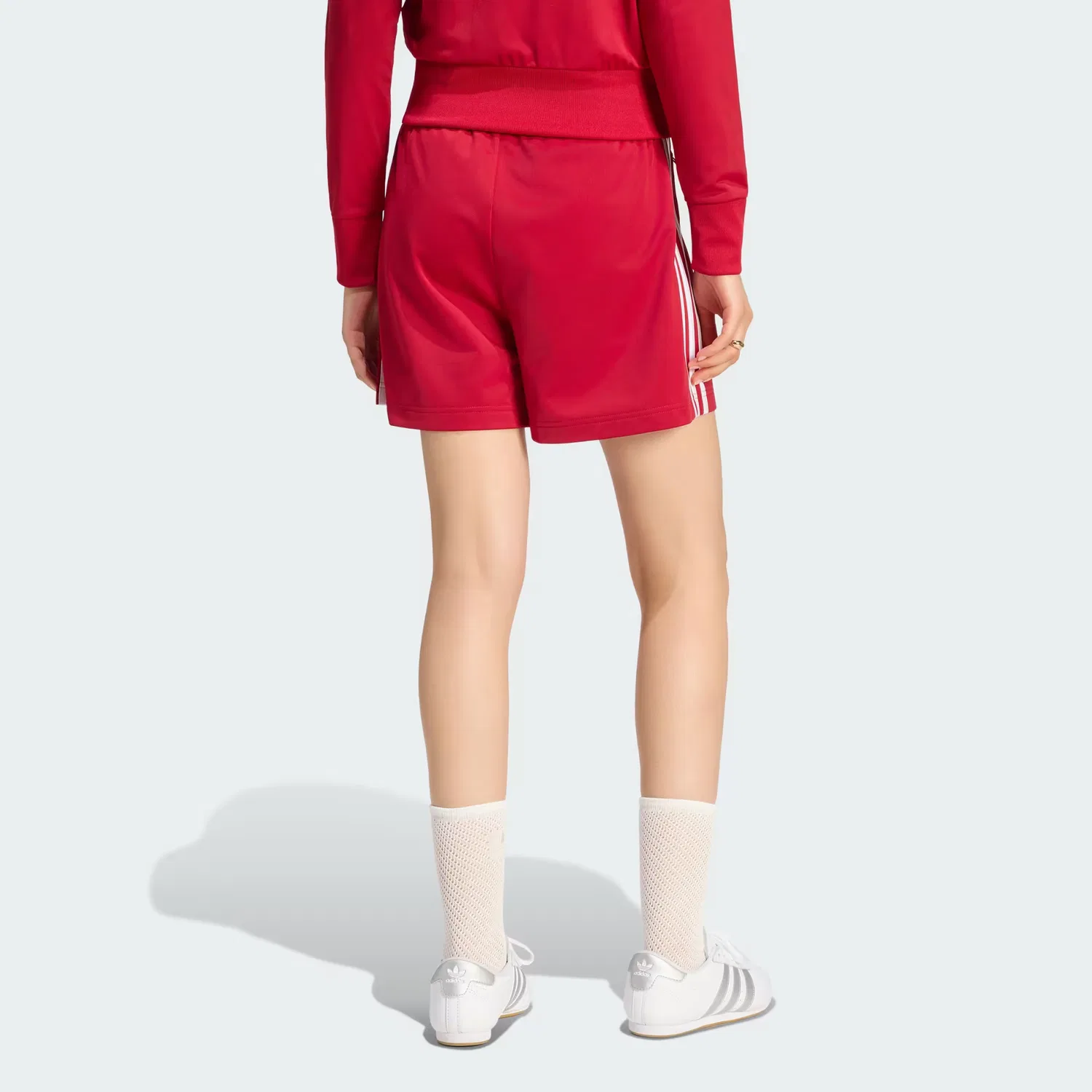Женские шорты свободного кроя Firebird Classic Adidas Originals, красно-белый — фото 3
