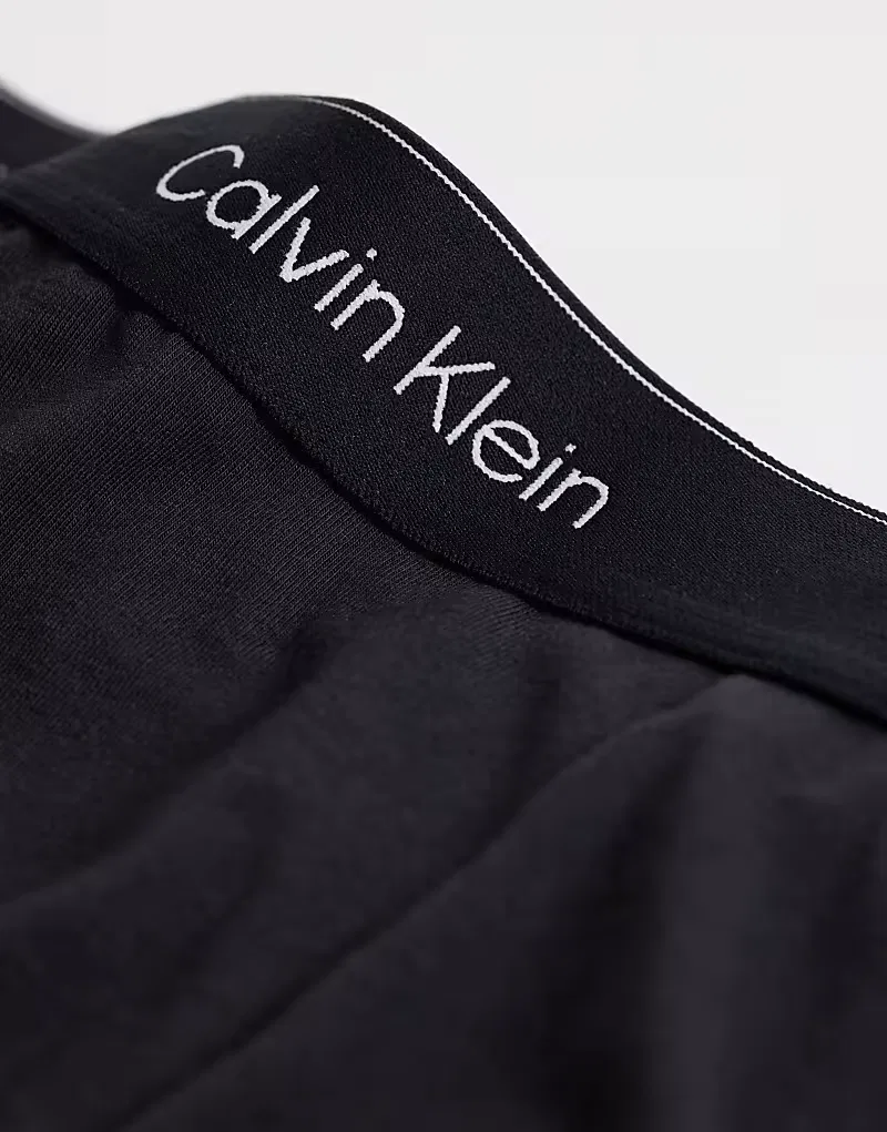 Боксеры расслабленные хлопковые стретч Icon 5 шт Calvin Klein, черный — фото 2