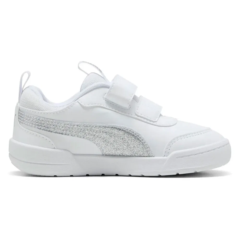 Детские кроссовки для мальчиков с липучкой Multiflex 2 Glitz FS V PS Puma, White — фото 3