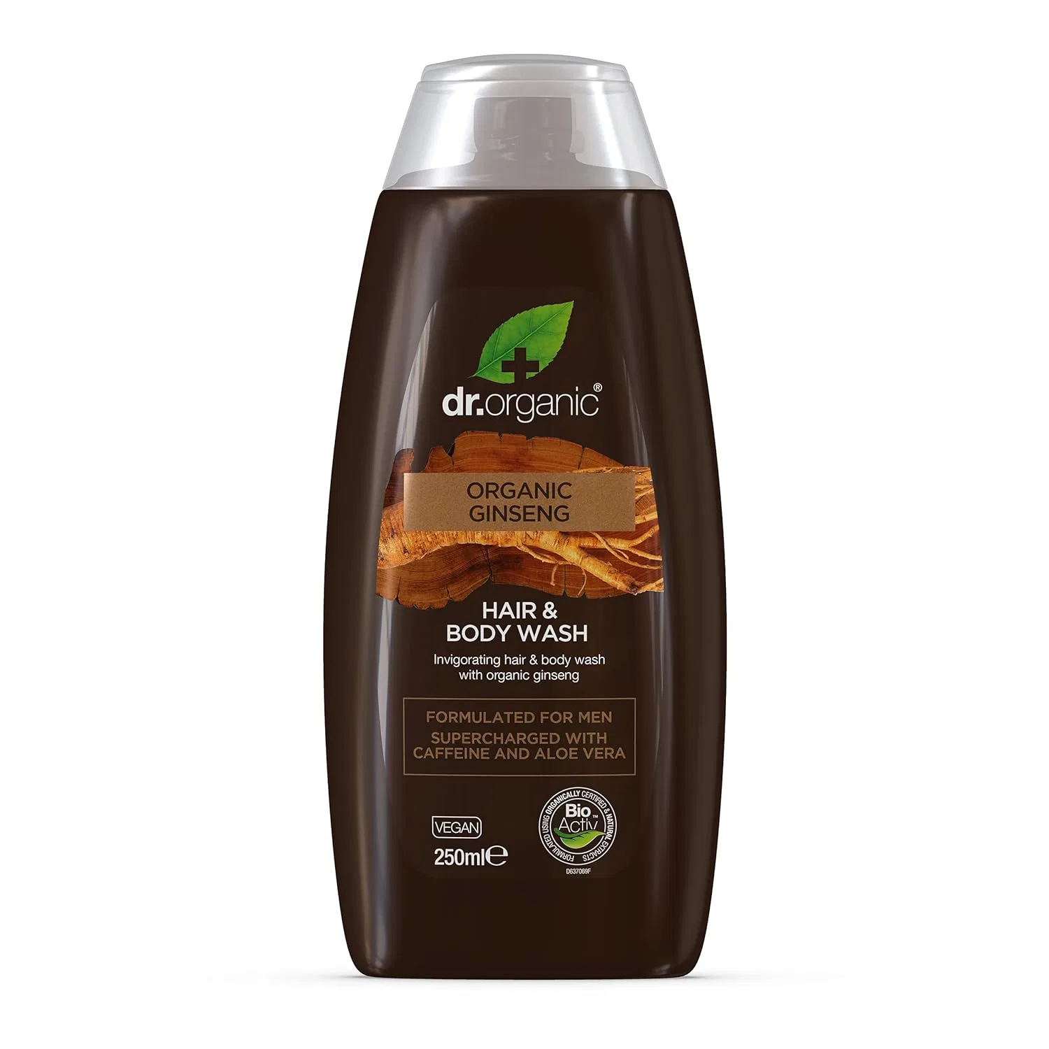 Гель для душа и волос с женьшенем, Dr. Organic, 250 мл