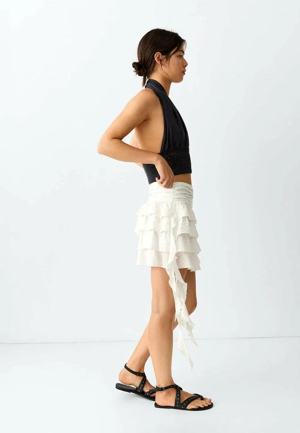 Подростковая юбка А-силуэта Mango Kids, Off-White — фото 3