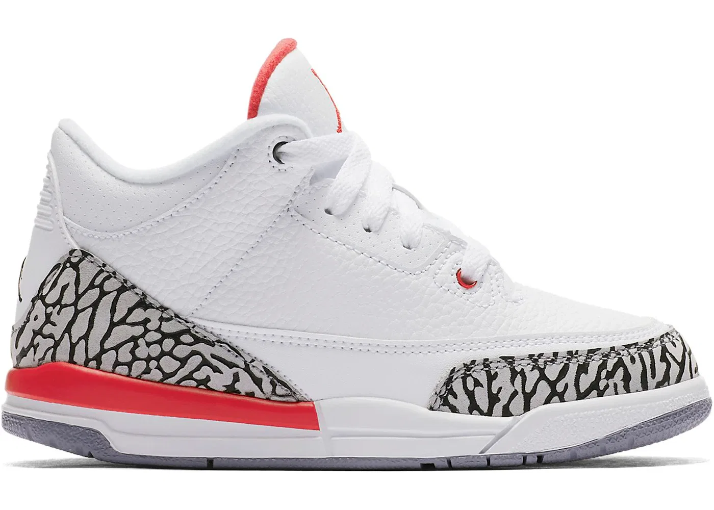 Детские кроссовки Lifestyle Jordan 3 Retro Jordan, White/Fire Red-Cement Grey-Black