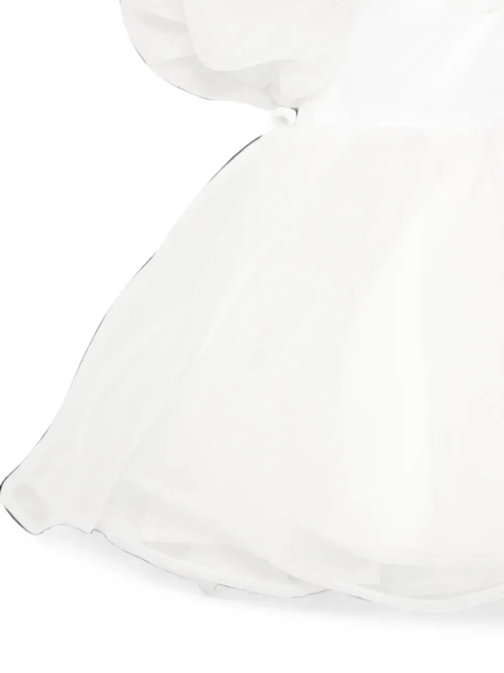 Платье с бантом и пышными рукавами Elisabetta Franchi La Mia Bambina, белый — фото 3