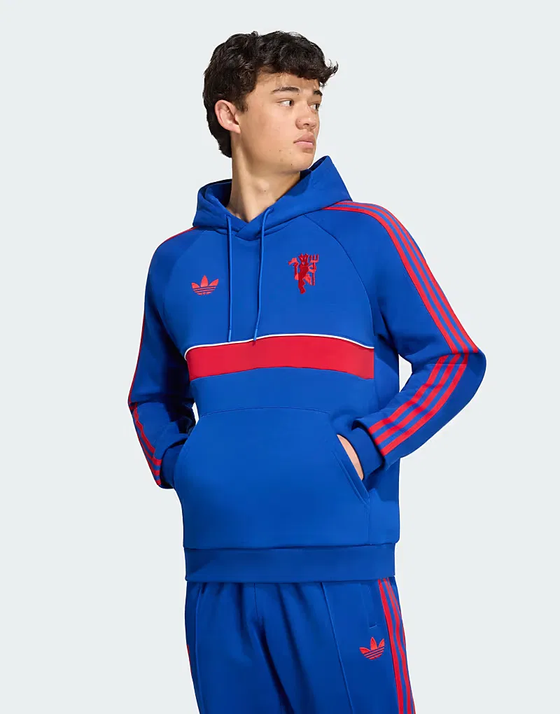 Худи Adidas Performance Manchester United Originals королевского, синий