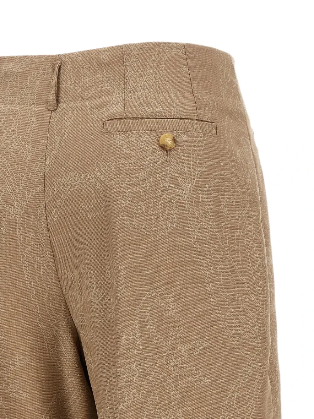 Брюки с жаккардовым узором пейсли Etro, бежевый — фото 4