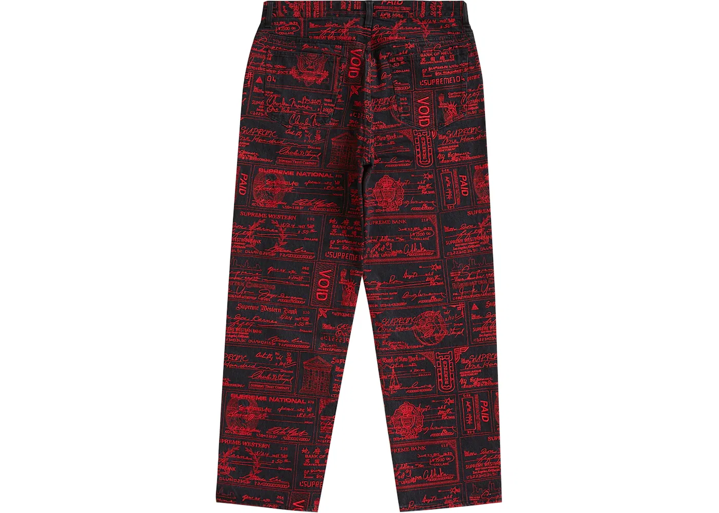 Мужские джинсы с вышивкой Supreme Checks Jean, Black — фото 2