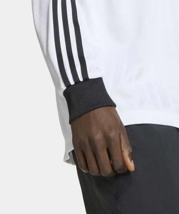 Футболка с длинным рукавом пике, футбольная, Adidas, белый — фото 4