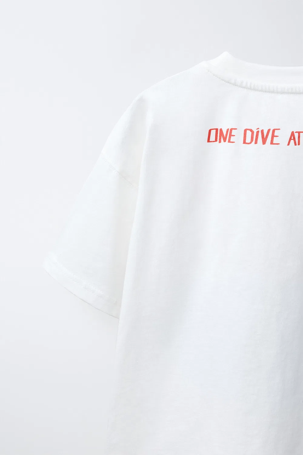 Футболка с принтом акулы ZARA, White — фото 4