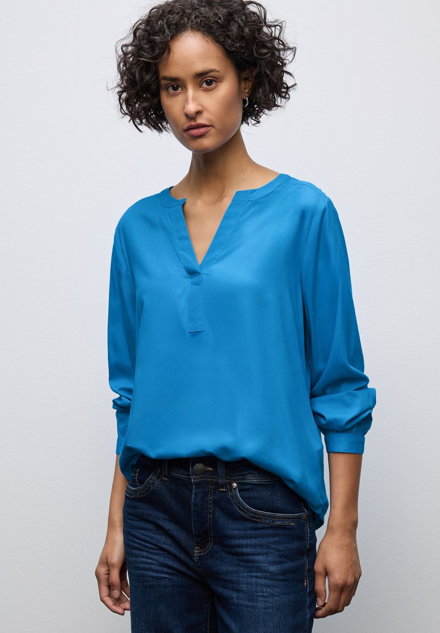 

Блуза Street One SPLIT NECK, Blau/Blue