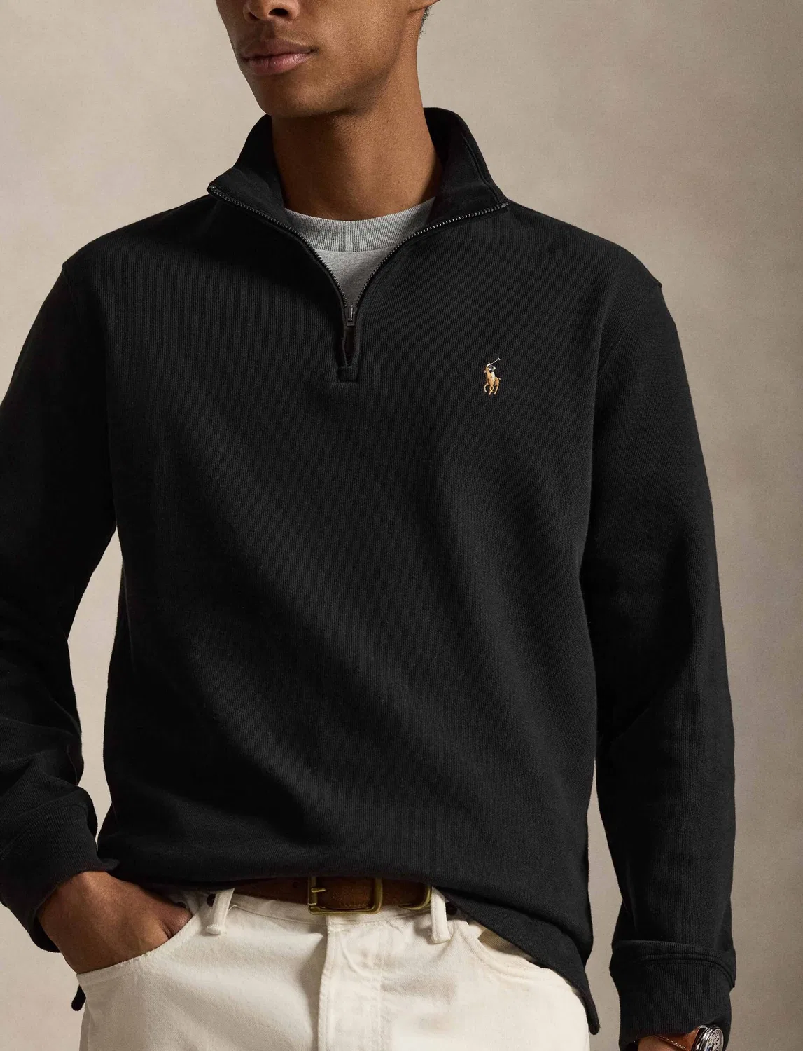 Футер с капюшоном на молнии Polo Ralph Lauren, черный — фото 4