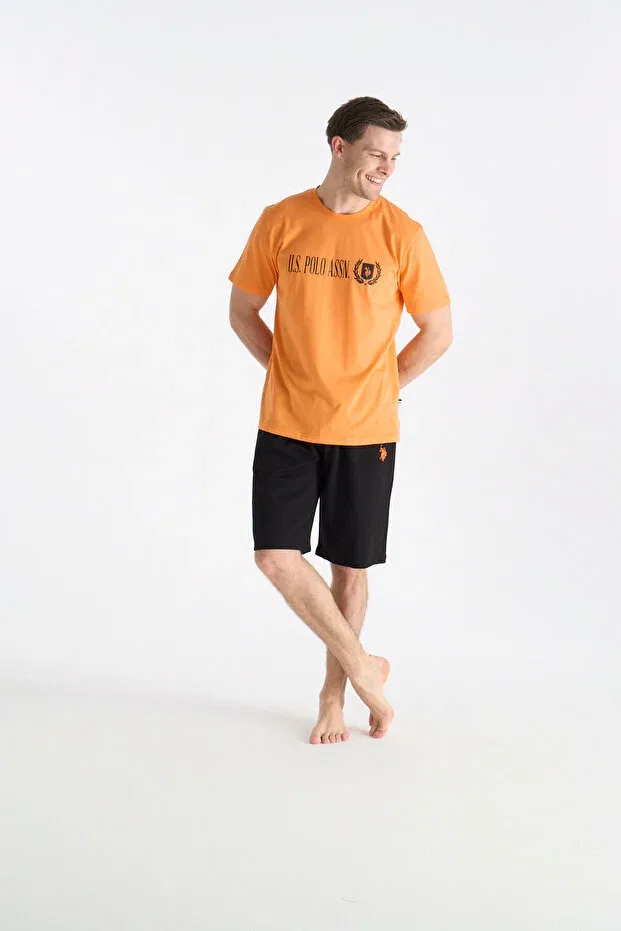 Мужской комплект пижамы с коротким рукавом U.S. Polo Assn., Orange