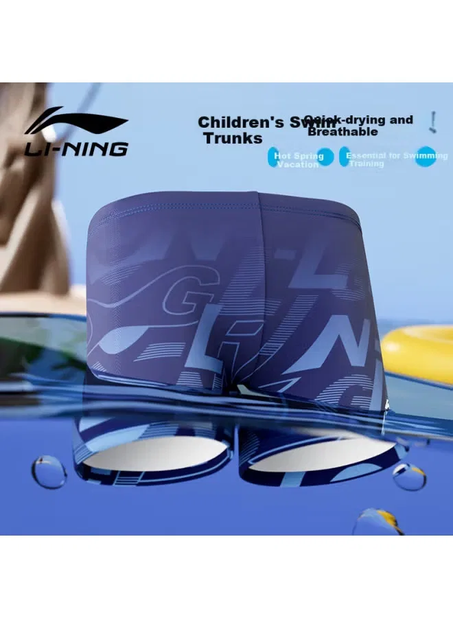 Шорты для плавания детские с тренировочным кроем Li-Ning, синий — фото 3