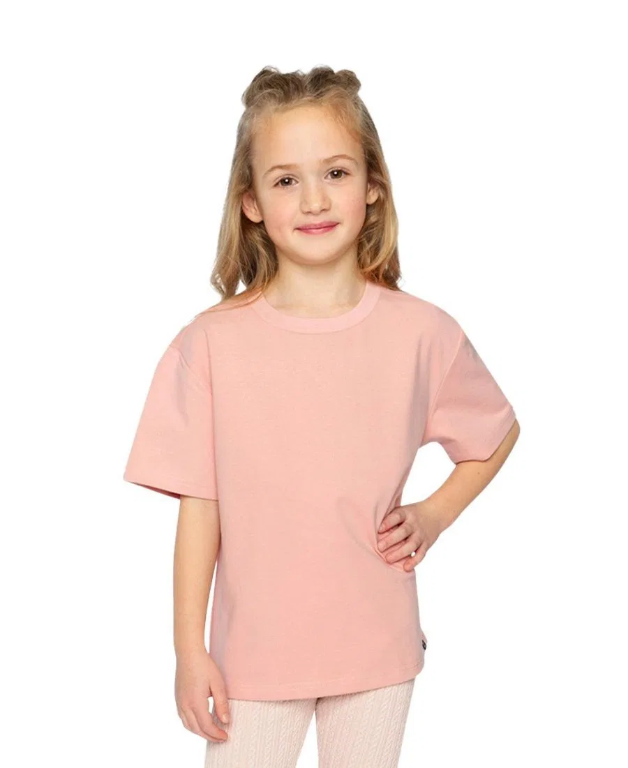 Футболка с коротким рукавом из плотного джерси, модель Girls Must-Haves Deux par Deux, Pink — фото 2