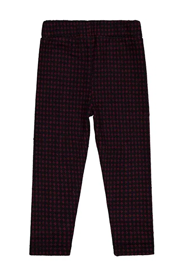 Детские леггинсы для девочек с принтом Star pattern Civil Girls, Burgundy — фото 2