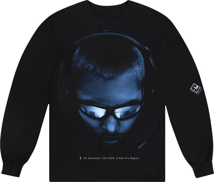 

Футболка Cactus Jack by Travis Scott Corrupted Long-Sleeve T-Shirt 'Black', черный
