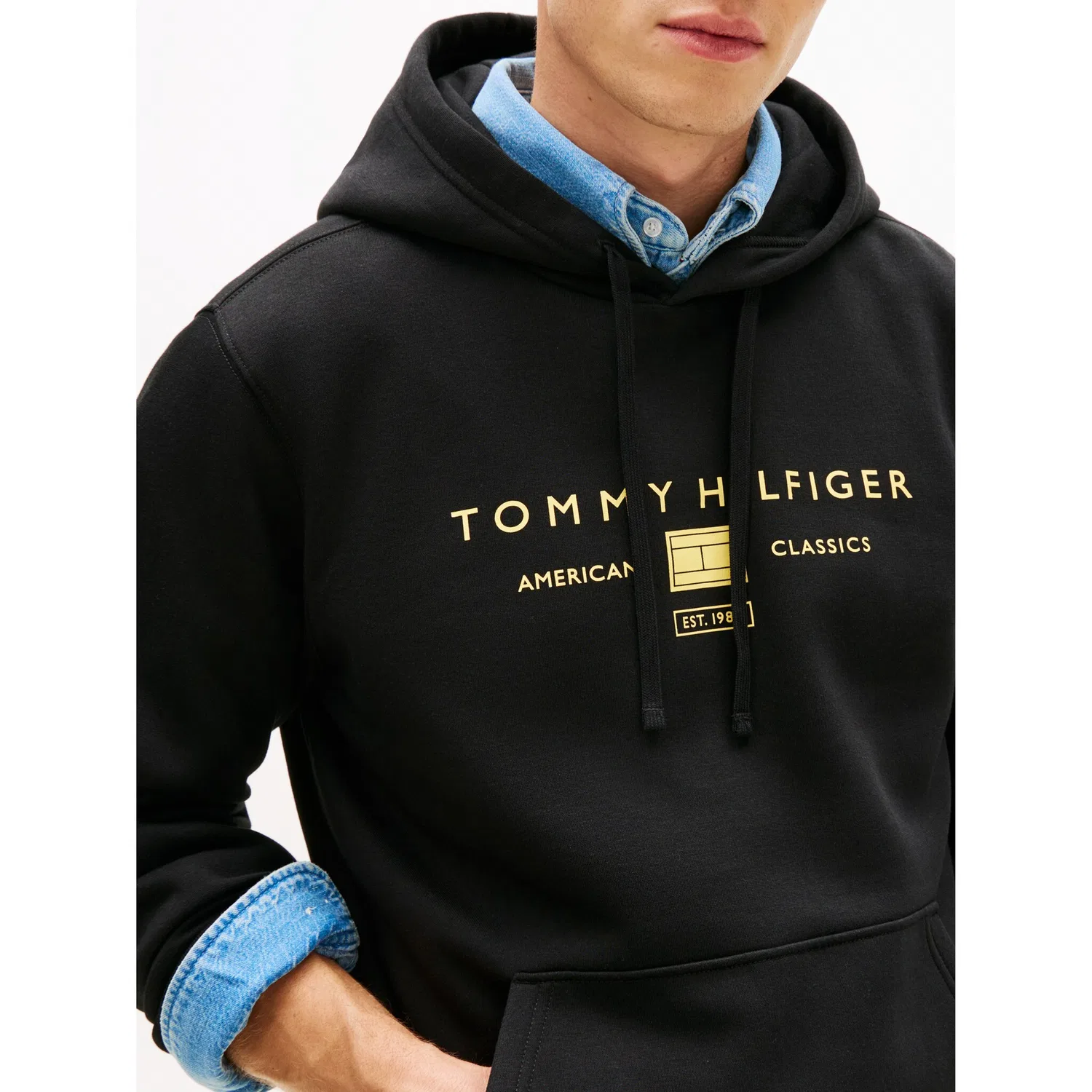 Мужской худи с капюшоном Tommy Hilfiger, Black — фото 2