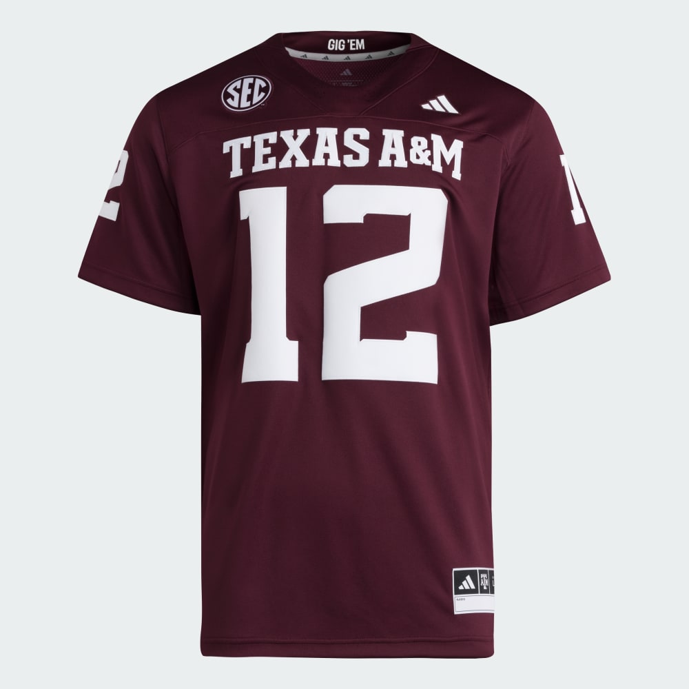 

Джерси Adidas Texas A&M Aggies Premier Home Football Jersey, цвет Team Maroon