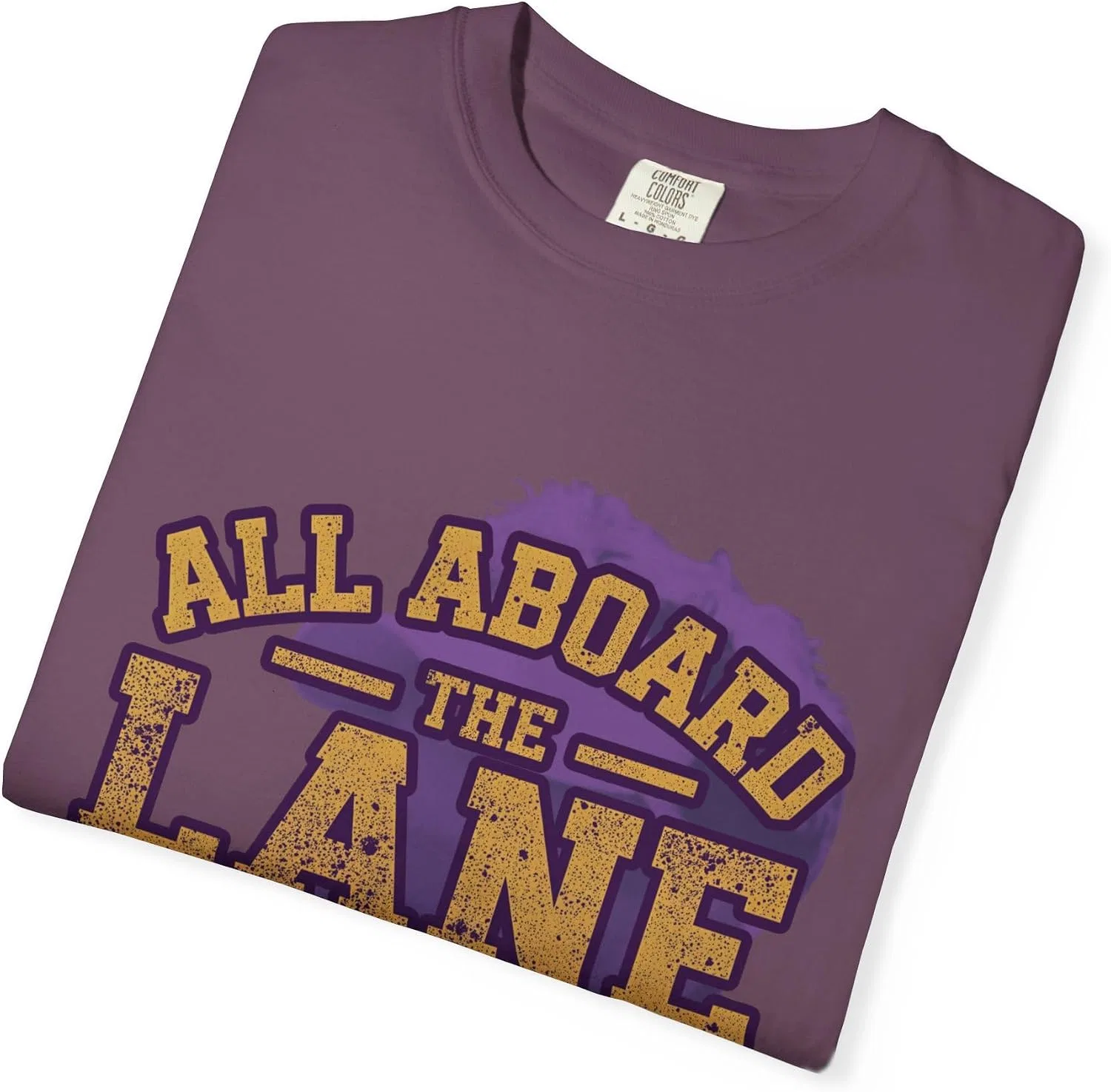 Женская футболка с принтом All Aboard The Lane Train, ягодный — фото 3