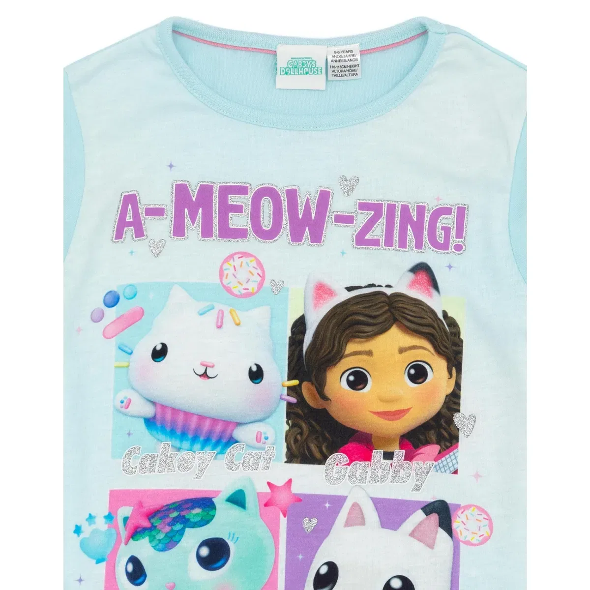 Детские шорты с принтом A-Meow-Zing! Gabby'S Dollhouse, Blue — фото 4