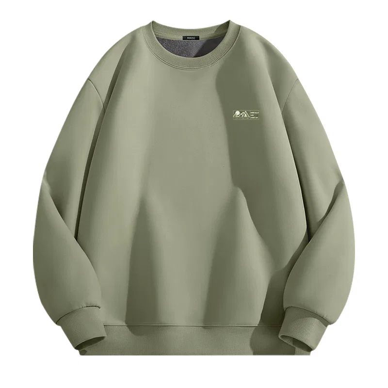 Детский свитшот на флисе Fall Winter Fleece-Lined MINISO, Dark Gray — фото 3