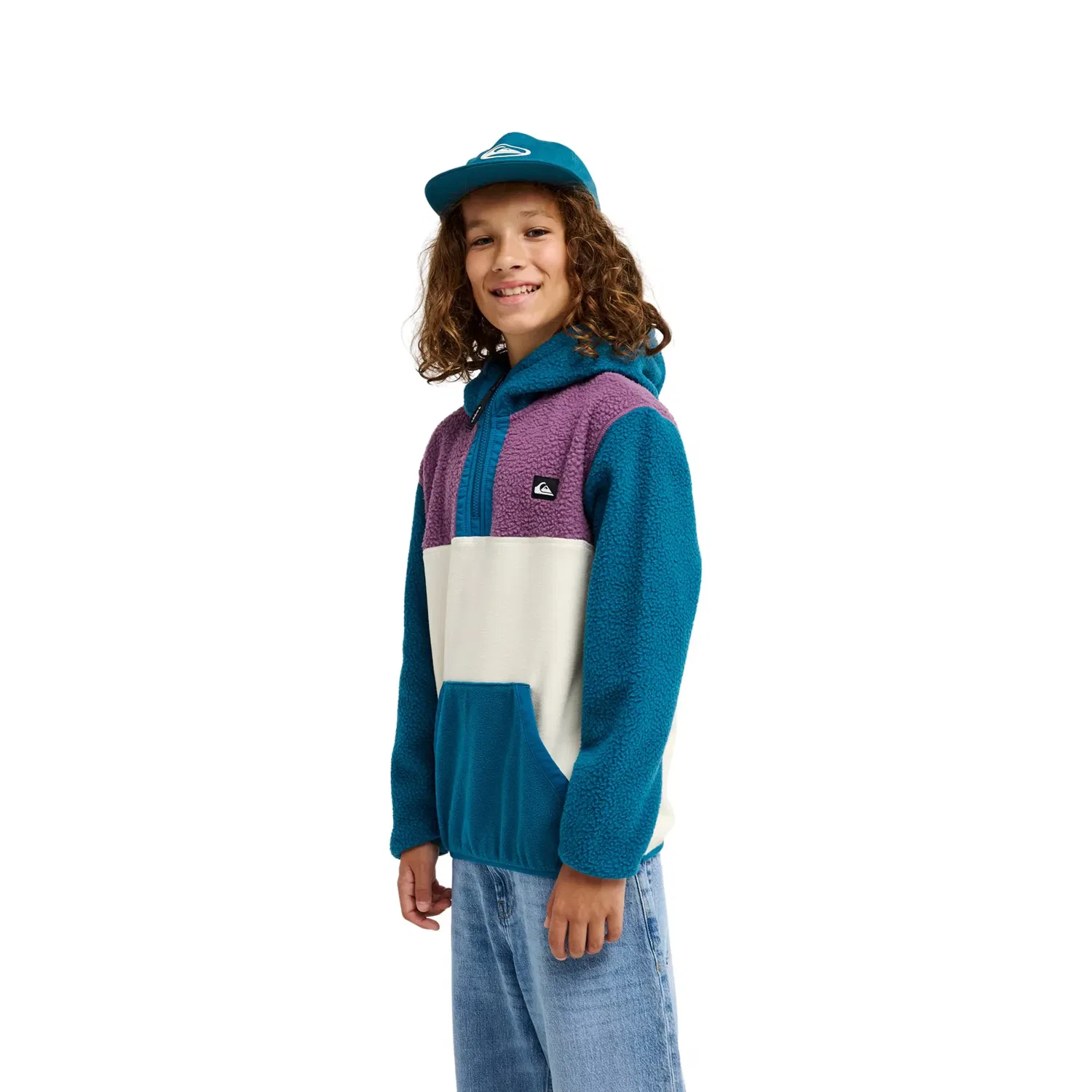 Детское худи с принтом Ocean View Mix Quiksilver, Роза — фото 3