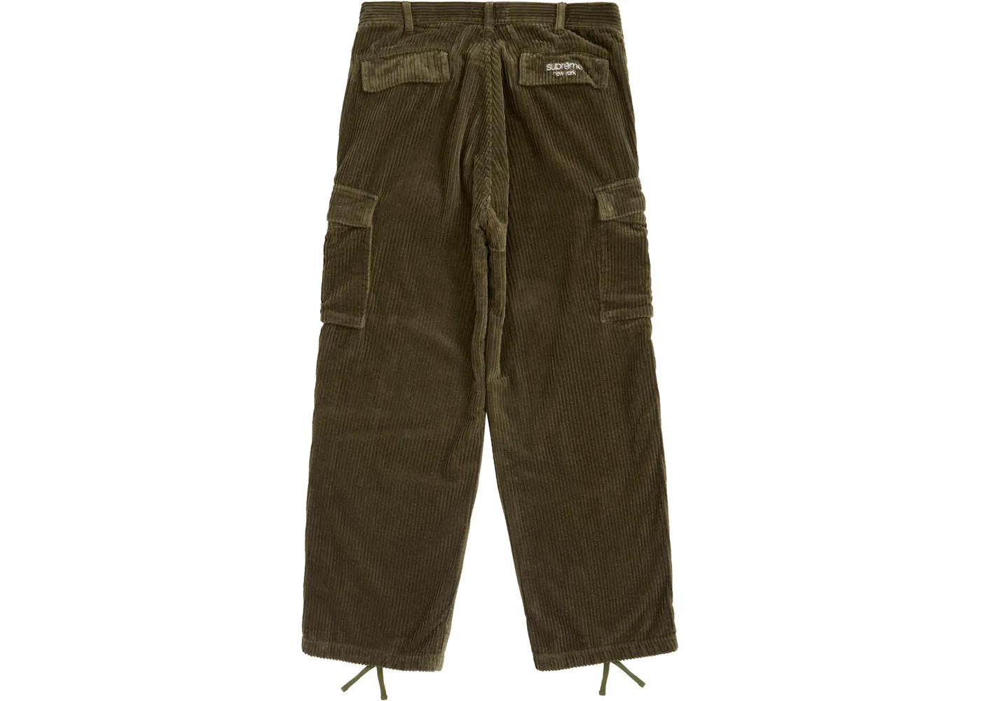 Мужские брюки-карго из вельветина Supreme Wide Wale Corduroy Cargo Pant (FW24), Olive — фото 2