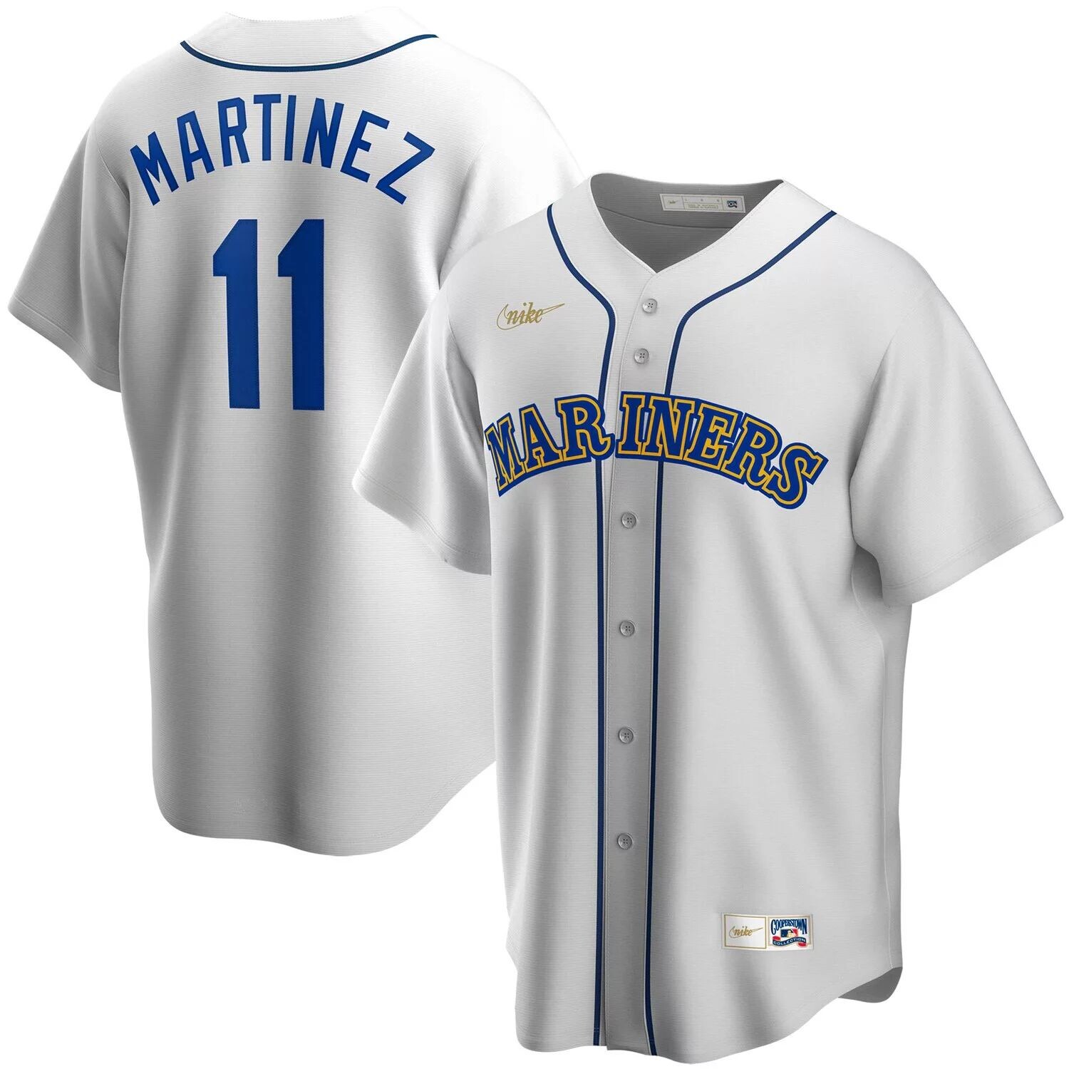 

Мужская футболка Edgar Martinez White Seattle Mariners Home Cooperstown Collection Replica Player Jersey Nike