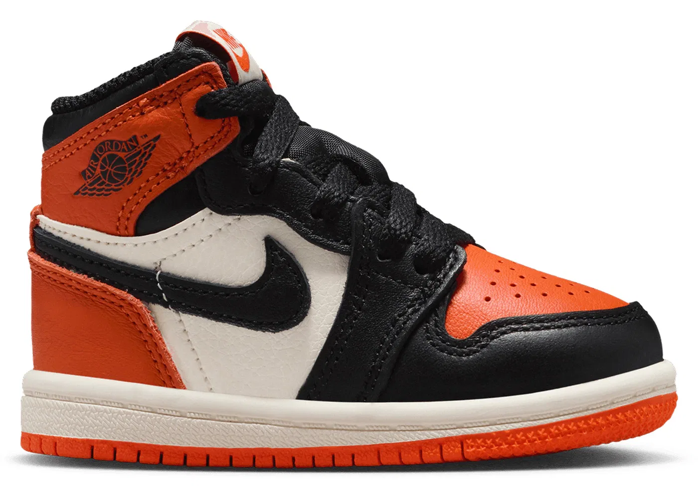 Детские кроссовки Air Jordan 1 Retro High OG Shattered Backboard 2025 TD Jordan, Black/Black-Sail-Starfish