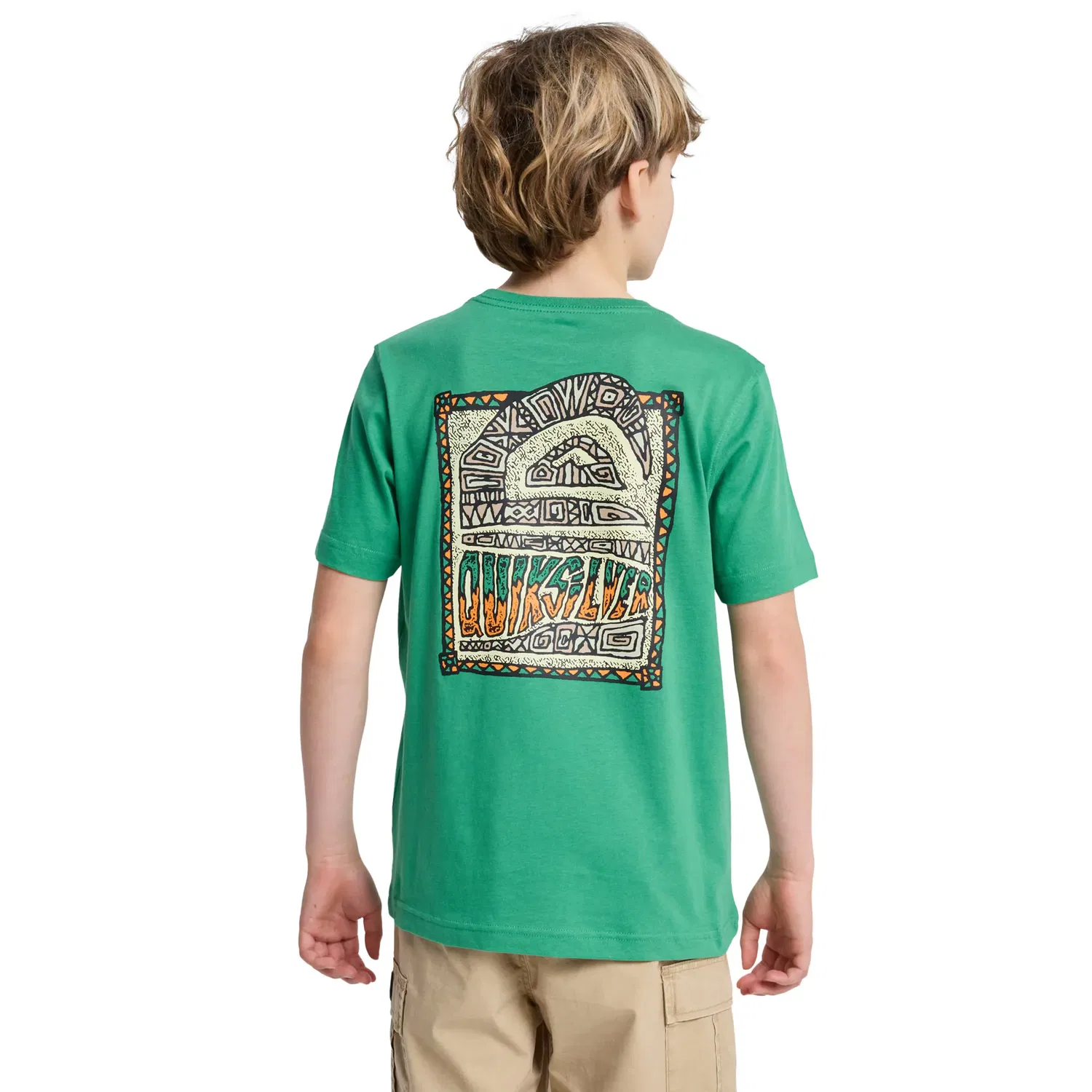 Детская футболка с коротким рукавом из хлопка Heritage Quiksilver, Verde — фото 2