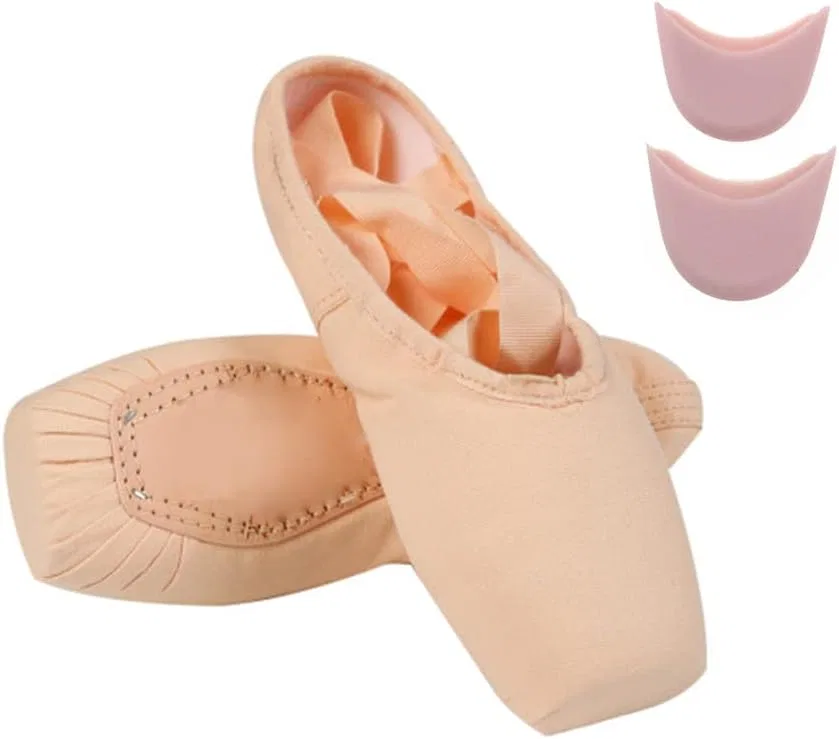 Детские балетки для девочек с сатиновой отделкой MSMAX, Canvas Shoes Pads